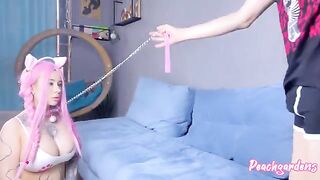 My stepsister Kitty Teen is willing to do everything I want and even eat from a bowl filled with cum