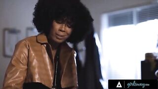 Detective Misty Stone gets fucked on her working table