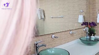 I spy on my stepson in the shower and we fuck hard in the bathroom