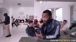 Blonde Babe Harley King Gets Her Face Covered in Cum During a 17 Man Blowbang