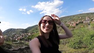 We got caught during public blowjob, my babe’s face is on fire!