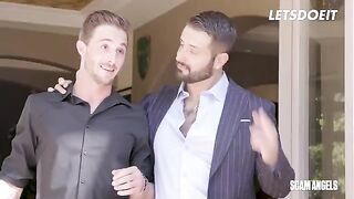 Two MILFs, including a busty one, fucked a young football star