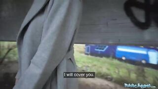 A cute little Russian girl got fucked in the street by Public Agent