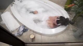 Cute girl shares bathroom with her step brother but nothing else
