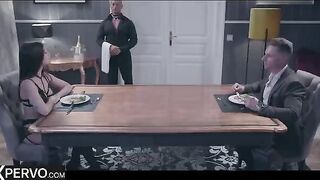 A guest at dinner with a swinger couple turns out to be the main course