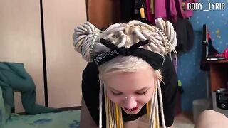 Girl was walking around the house naked when her neighbor offered to suck her dick