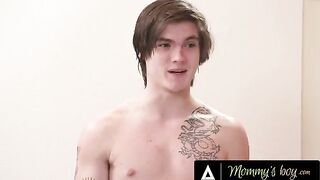 Pervert guy wants to fuck his sexy stepmom Crystal Rush’s asshole with his big cock