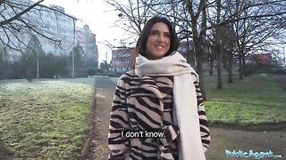 A beautiful student is being fucked by a stranger in the street