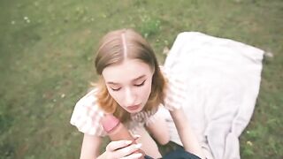 Appetizing girl Diana Rider loves riding and sex, doing it with her stepbrother in the forest