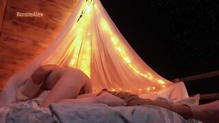 Romantic sex with a view - long foreplay and simultaneous orgasm outdoors