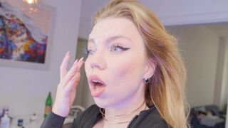 My small pussy made him cum three times, and once on my face with passion