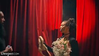 Burlesque dancer Kira gets creampied at an intense afterparty scene