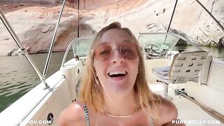 Couple takes Molly Pills then fucks on a boat in public space