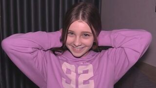 The sluttiest 18-year-old babe gets her pussy stretched hard