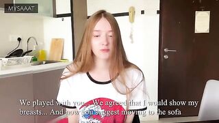 The guy beat the moves of his stepsister at chess and finished with a creampie