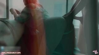 A red-haired realtor fucked hard and received a creampie, showcasing intense passion