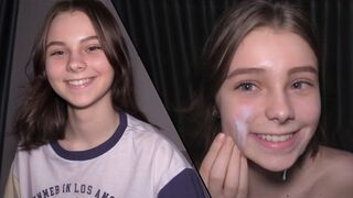 Submissive teen gets her pussy railed and used as a cum dumpster