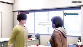 3D hentai school girl Yuna has all kinds of sex in her room