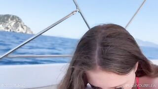 A girl was fucking with her friend on a yacht, cheating on her guy