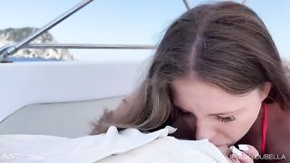 A girl was fucking with her friend on a yacht, cheating on her guy