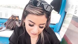 A sexy girl got fucked by her stepbrother’s friend on a public cable car in Cali