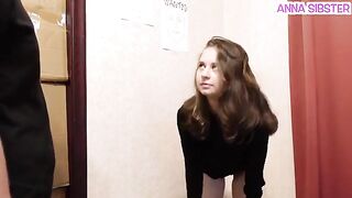 The pretty thief was caught in the act and had to face consequences