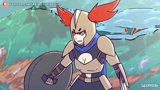 The animated girls are having fun with their treasures in a special way