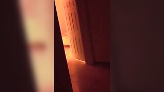 Redhead girl fucks in front of her house with voyeur