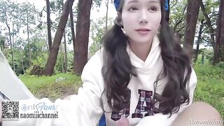 A relationship just began and they fuck outdoors