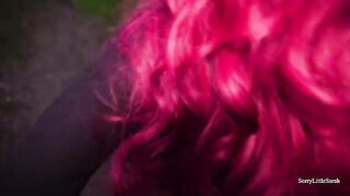 A man fucked a big ass Russian slut in the forest and filled her with cottage cheese