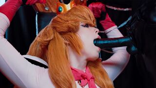 Bowser pushed Mario’s cock into Princess Peach’s pussy