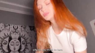 A red-haired beauty just approached and started engaging in intimate acts