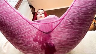Redhead beauty Lina Moore gets her ass gapped and squirts