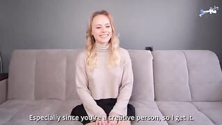 A blondie with a big ass fell in love, got fucked, and received a cumshot
