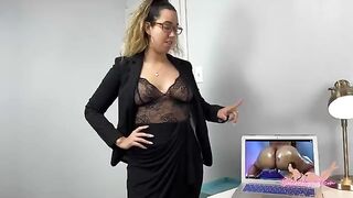 Annoyed wife catches her husband watching porn and fucks him hard