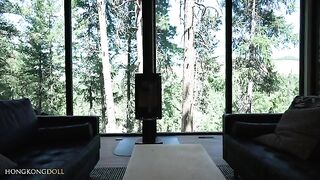 A girl lives in the woods, far from civilization