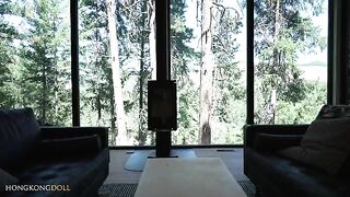 A girl lives in the woods, far from civilization