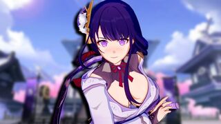 Raiden Shogun Baal fights with passion in this hot Genshin Impact hentai video