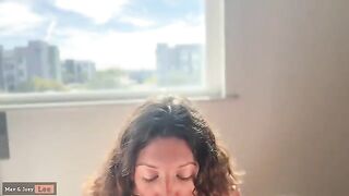 A cute wife gets fucked hard by her husband in the hotel room