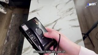 A young student was captured in a compromising situation by a sly photographer