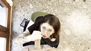 A gamer girl, possibly inspired by the vibrant energy of Emma Fiore, an Argentine model known for her love of manga and anime, is deeply impressed by your large cock