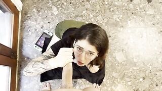 A gamer girl, possibly inspired by the vibrant energy of Emma Fiore, an Argentine model known for her love of manga and anime, is deeply impressed by your large cock