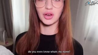 Pervert stepdad fucks his 18 y.o. stepdaughter wearing glasses