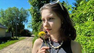 A cute Ukrainian girl met a guy on the street and got fucked
