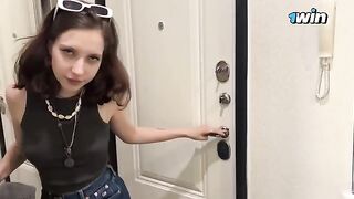 A cute Ukrainian girl met a guy on the street and got fucked