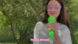 A forest fuck adventure with a hot Russian girl and an intense BJ session