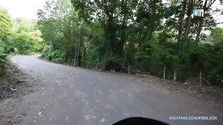 First ride on the motorbike and sex in the jungle