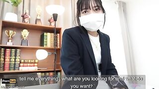 The hot gardener fucks the cute Asian teacher Mya Mya