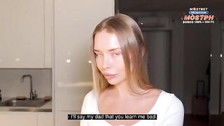 A hot Californian babe fucks with her young tutor at a steamy session