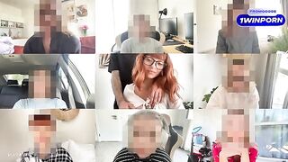 Redhead babe gets her pussy filled with cum on Zoom
